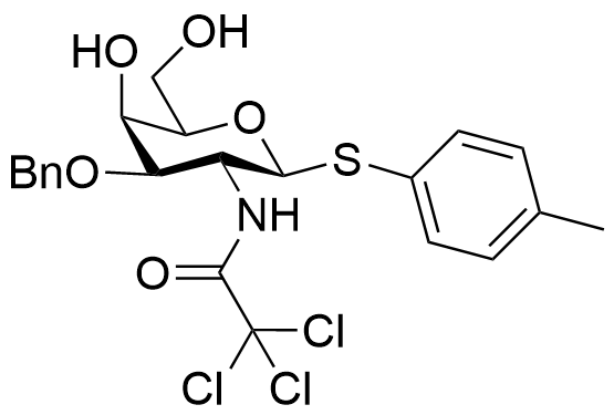 Structure of 3-O-benzyl-1-p-methylphenylthio-2-trichloroacetamido-beta-D-galactopyranoside