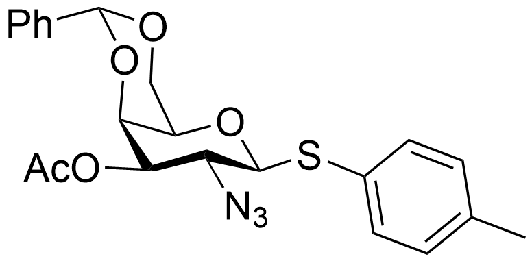 Structure of para-tolyl 3-O-acetyl-2-azido-4,6-O-benzylidene-2-deoxy-beta-D-galactopyranoside