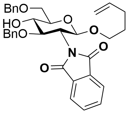 n-Pentenyl 3,6-di-O-benzyl-2-deoxy-2-phthalimido-beta-D-glucopyranoside structure