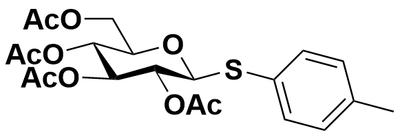 Structure of p-tolyl-2,3,4,6-tetra-O-acetyl-1-thio-beta-D-glucopyranoside