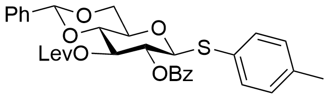 Structure of p-Tolyl 4,6-O-benzylidene-2-O-benzoyl-4-O-levulinyl-1-thio-beta-D-glucopyranoside