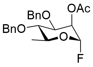 Structure of 2-O-acetyl-3,4-di-O-benzyl-alpha-L-rhamnopyranosyl fluoride