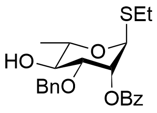 Structure of Ethyl 2-O-benzoyl-3-O-benzyl-1-thio-alpha-L-rhamnopyranoside