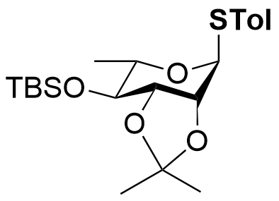 Structure of 4-Methylphenyl 4-O-tert-butyl dimethyl silyl-2,3-O-isopropylidene-1-thio-alpha-L-rhamnopyranoside