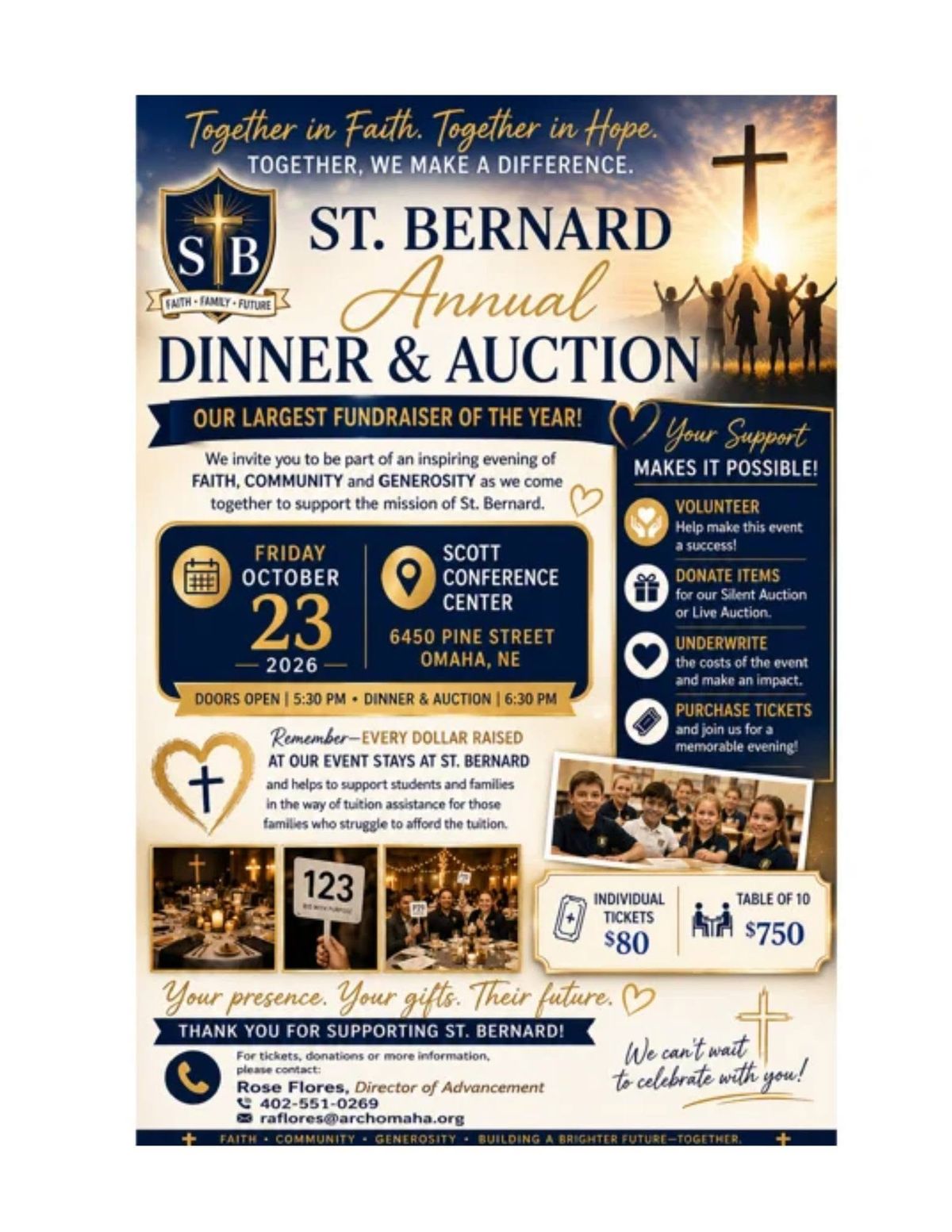 Save the Date: St. Bernard Annual Auction Dinner