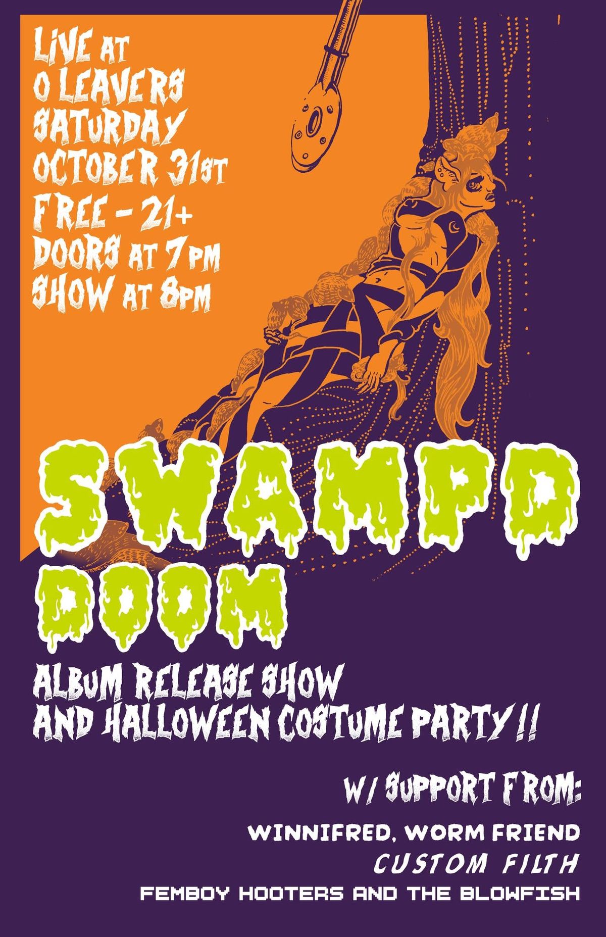 Swamp'd Record Release Halloween Show at O'Leaver's (21+, Free)