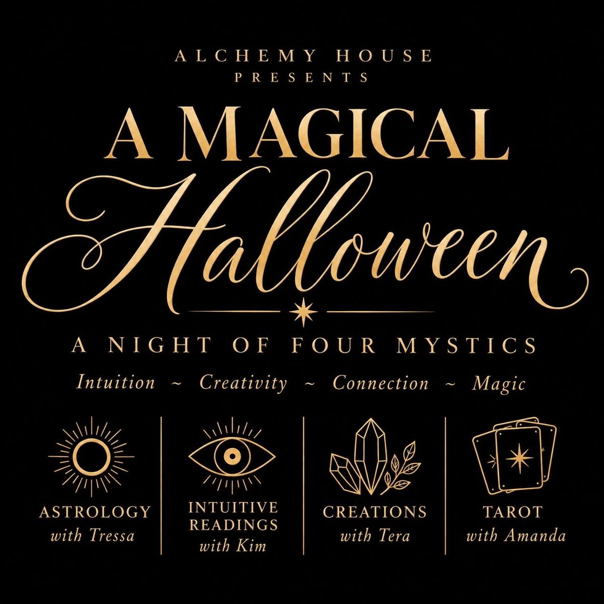 A Magical Halloween: Night of Four Mystics at Alchemy House