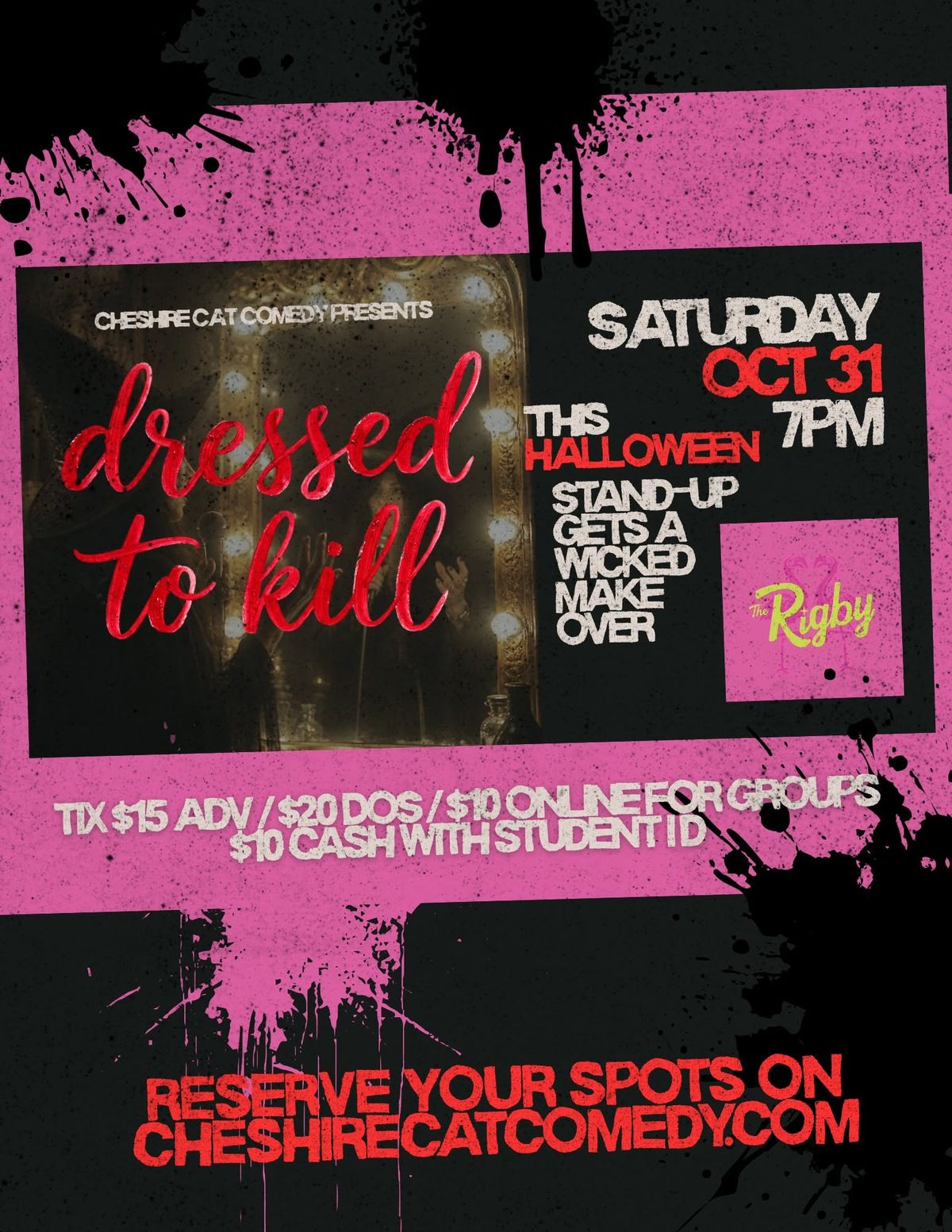 Live Comedy: Dressed To K*ll at The Rigby
