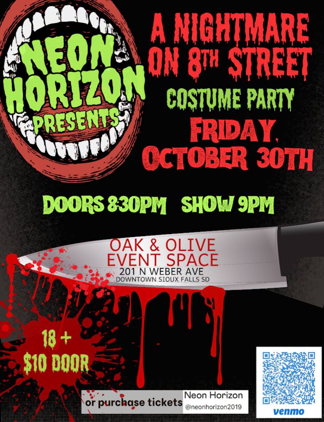 A Nightmare on 8th Street — Halloween bash at Oak & Olive Events