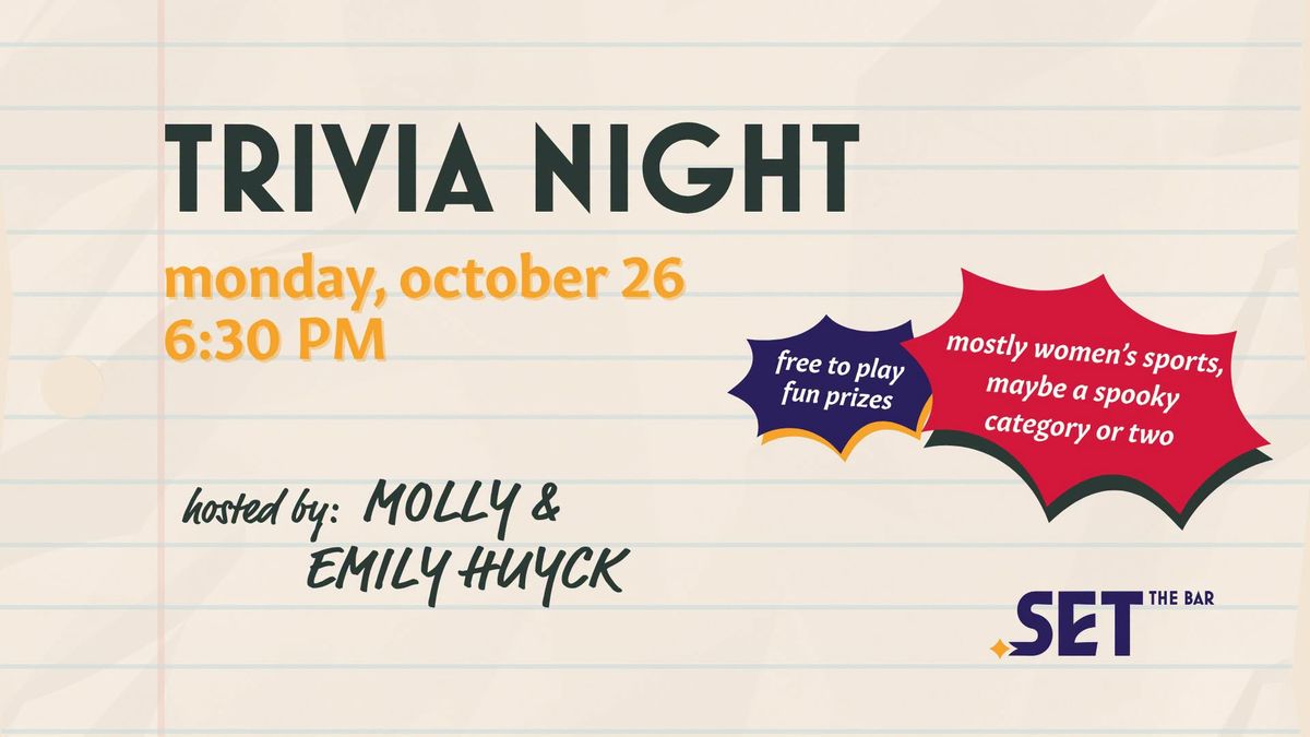 Trivia Night: Huycks on the Mic at SET The Bar (Spooky Edition)