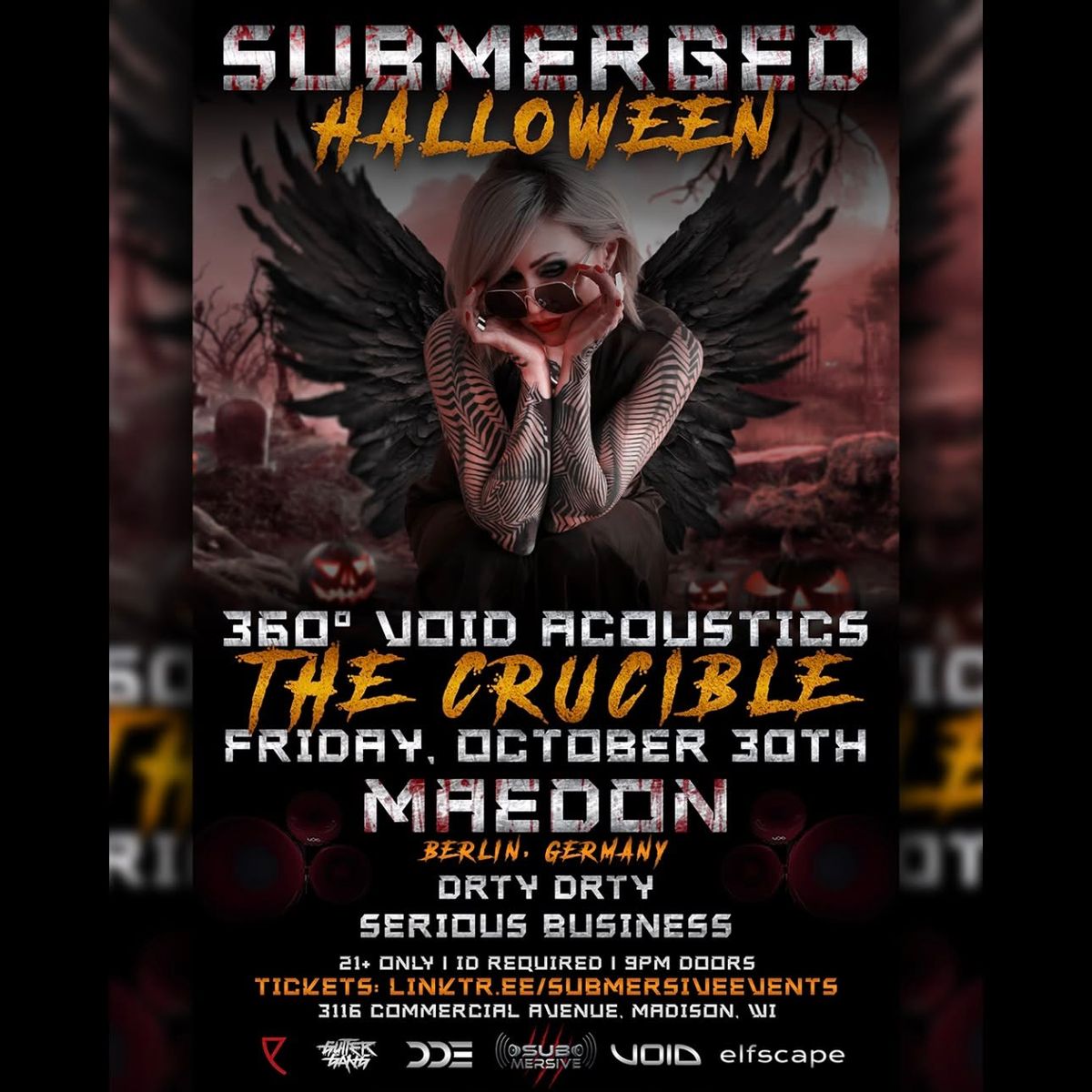 Submerged Halloween: MAEDON, Drty Drty & Serious Business at Crucible