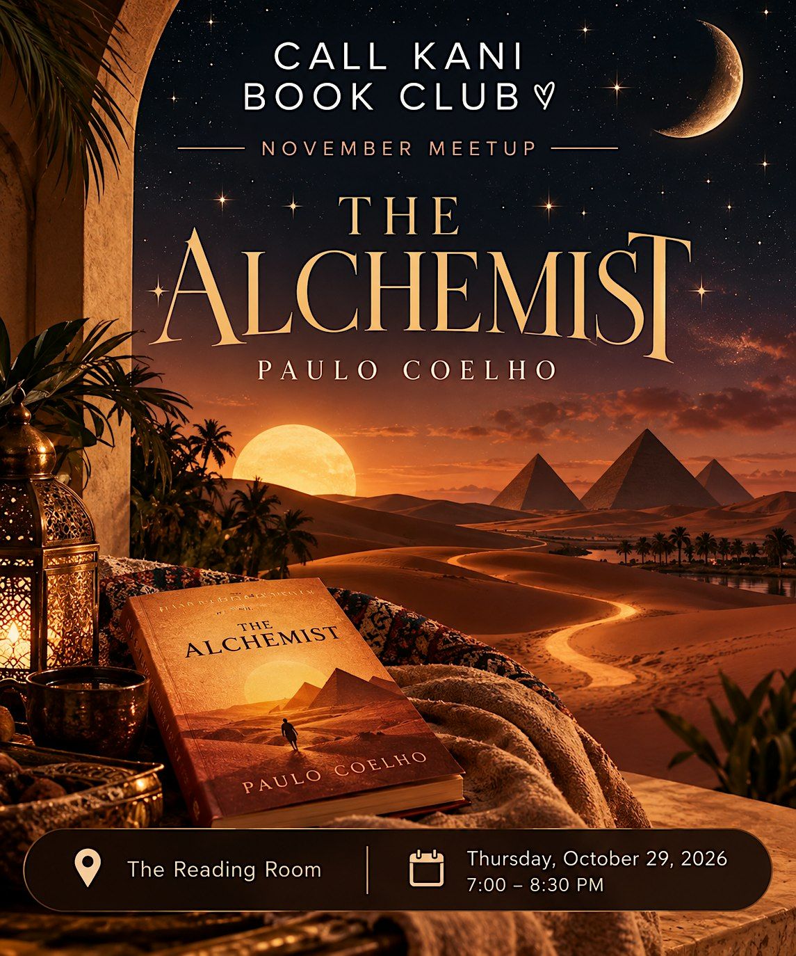 Call Kani Book Club: The Alchemist at The Reading Room