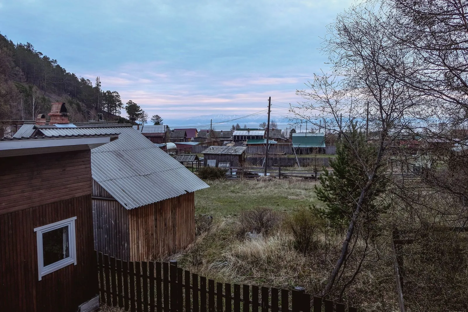The view from our room (with Lake Baikal in the background)
