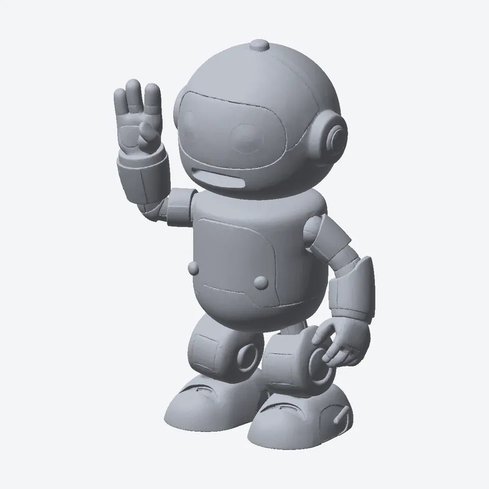 Little Robot Saying Hi