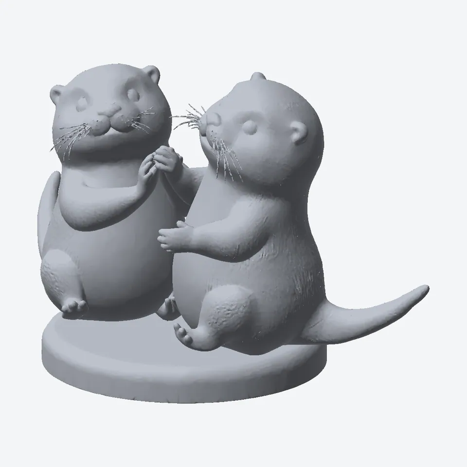 Otters Holding Hands