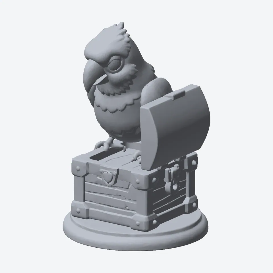 Parrot on a Treasure Chest