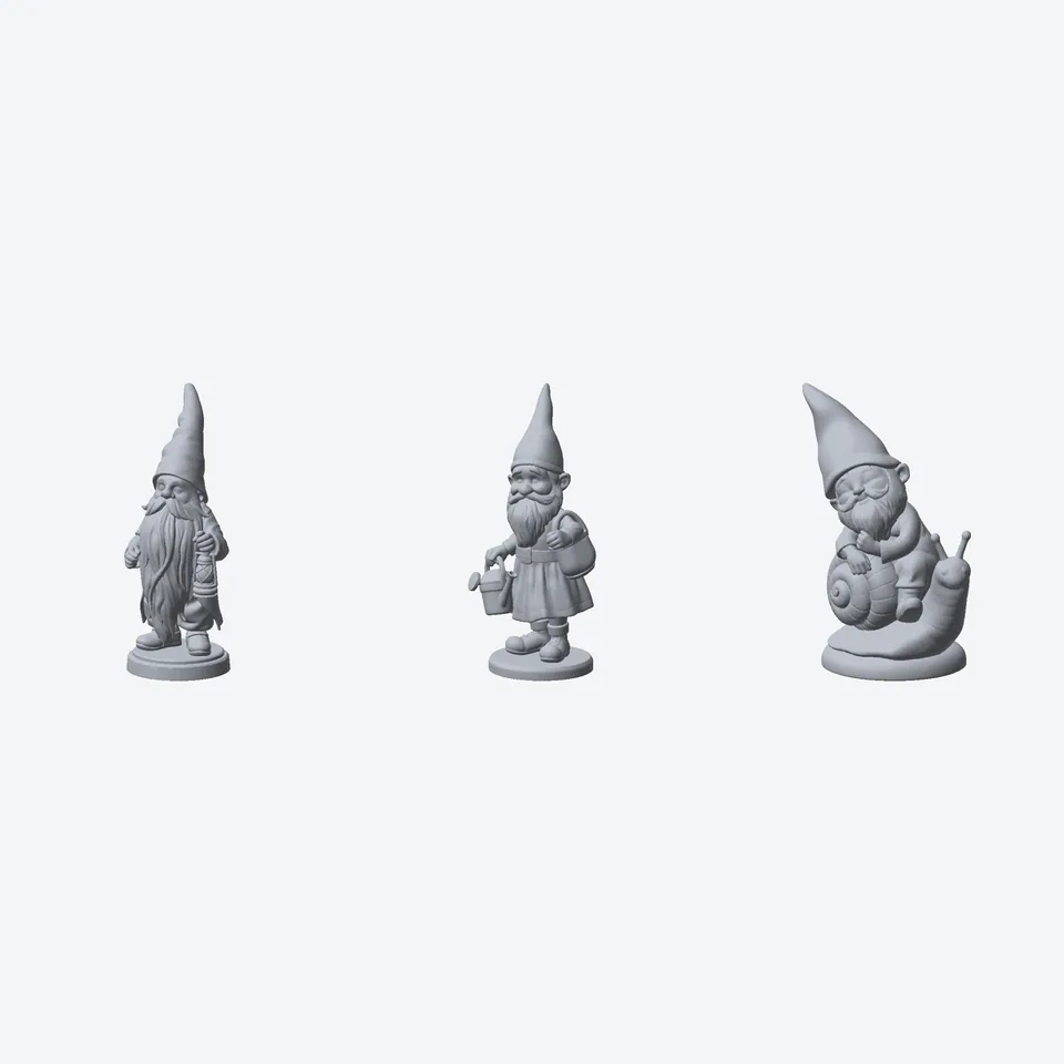 Garden Gnome Family Set