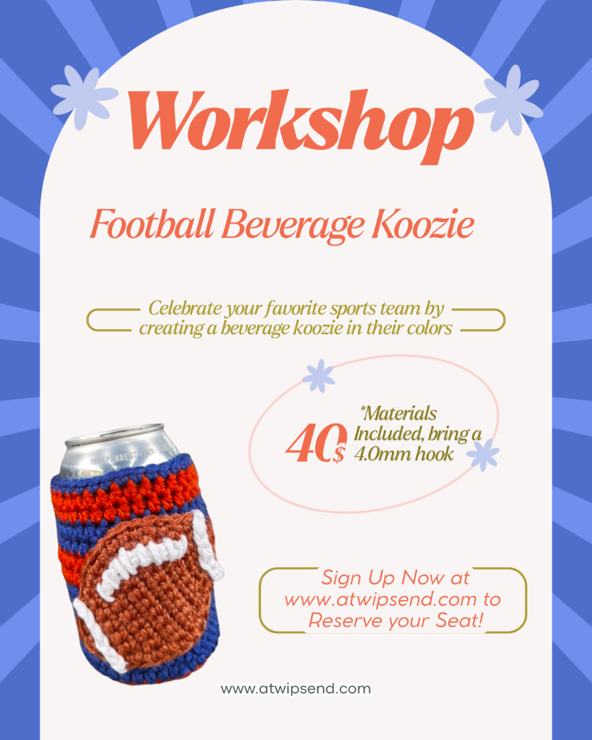 🏈🍺 Football Beer Koozie Workshop | September 8, 4:00pm