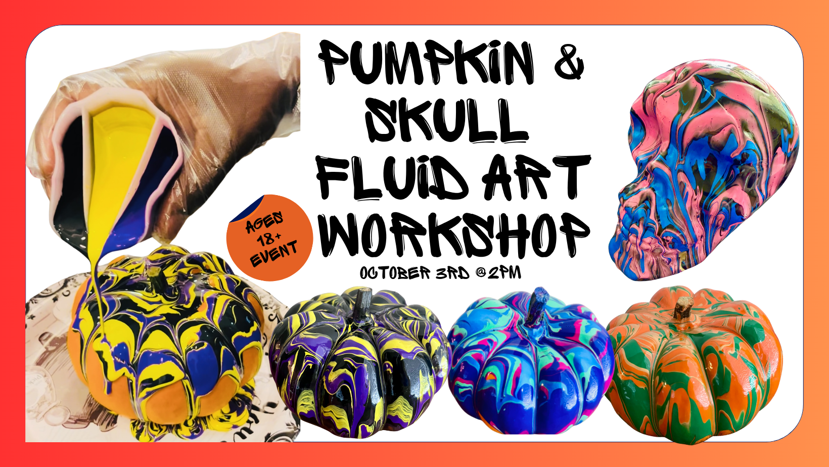 Pumpkin & Skull Fluid ART Workshop