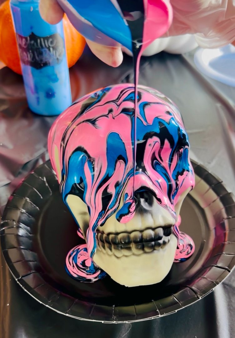 Pumpkin & Skull Fluid ART Workshop 2
