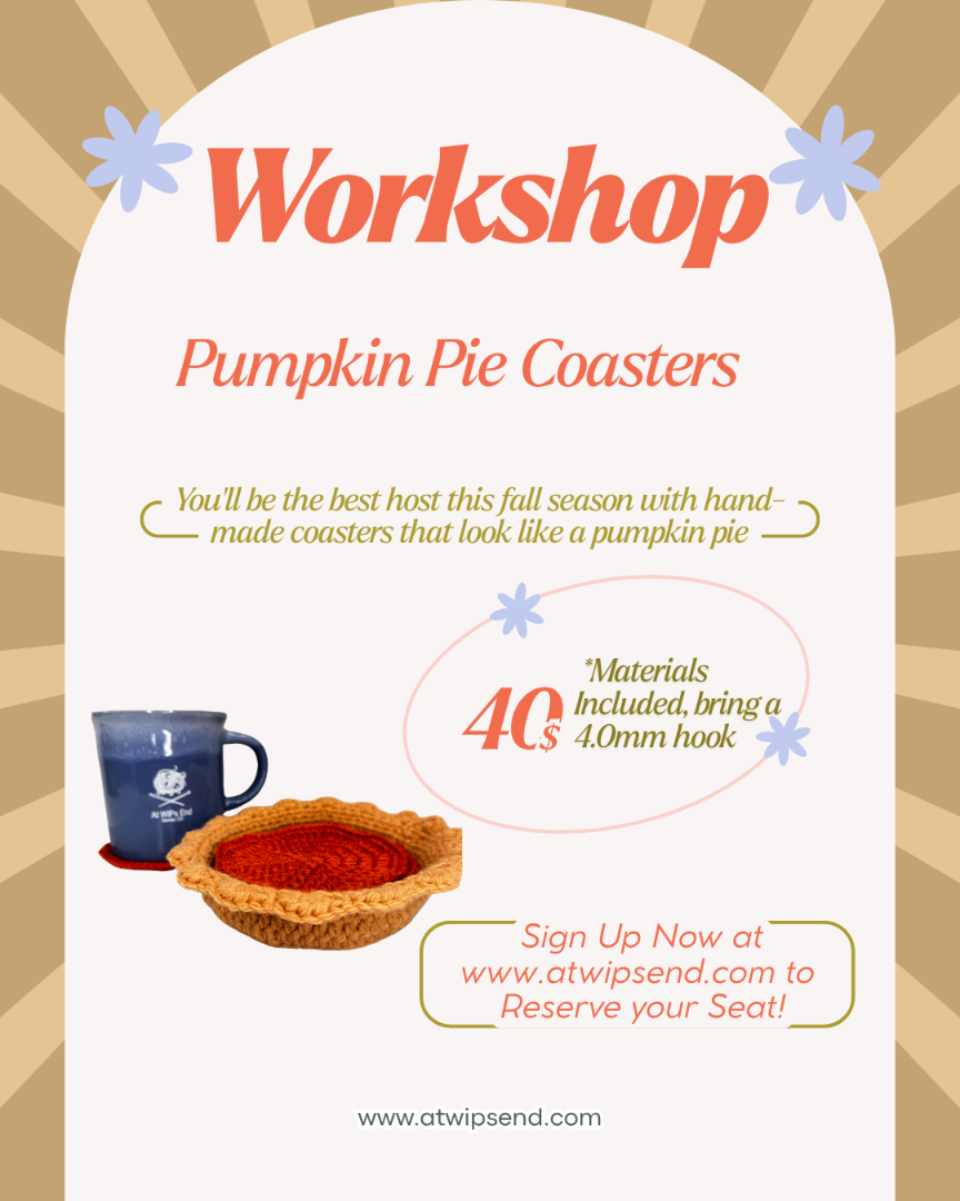 🎃🥧 Pumpkin Pie Coaster Workshop | October 10, 2pm