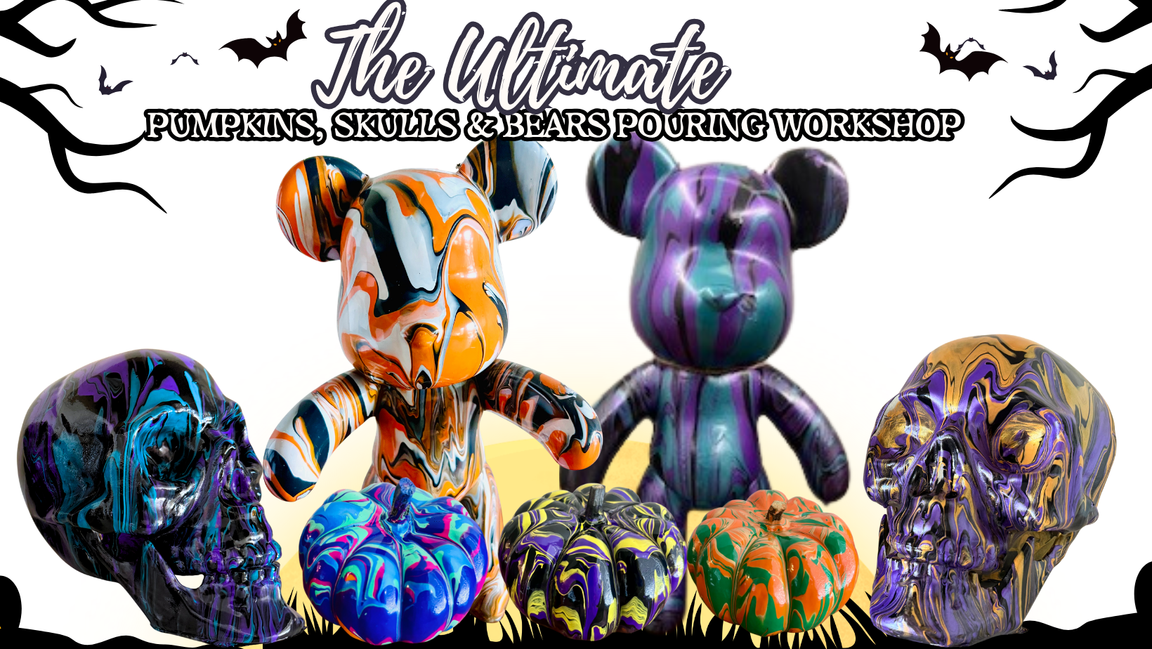 The ultimate: Pumpkin, Skull & Bear Fluid Bear Pouring Workshop