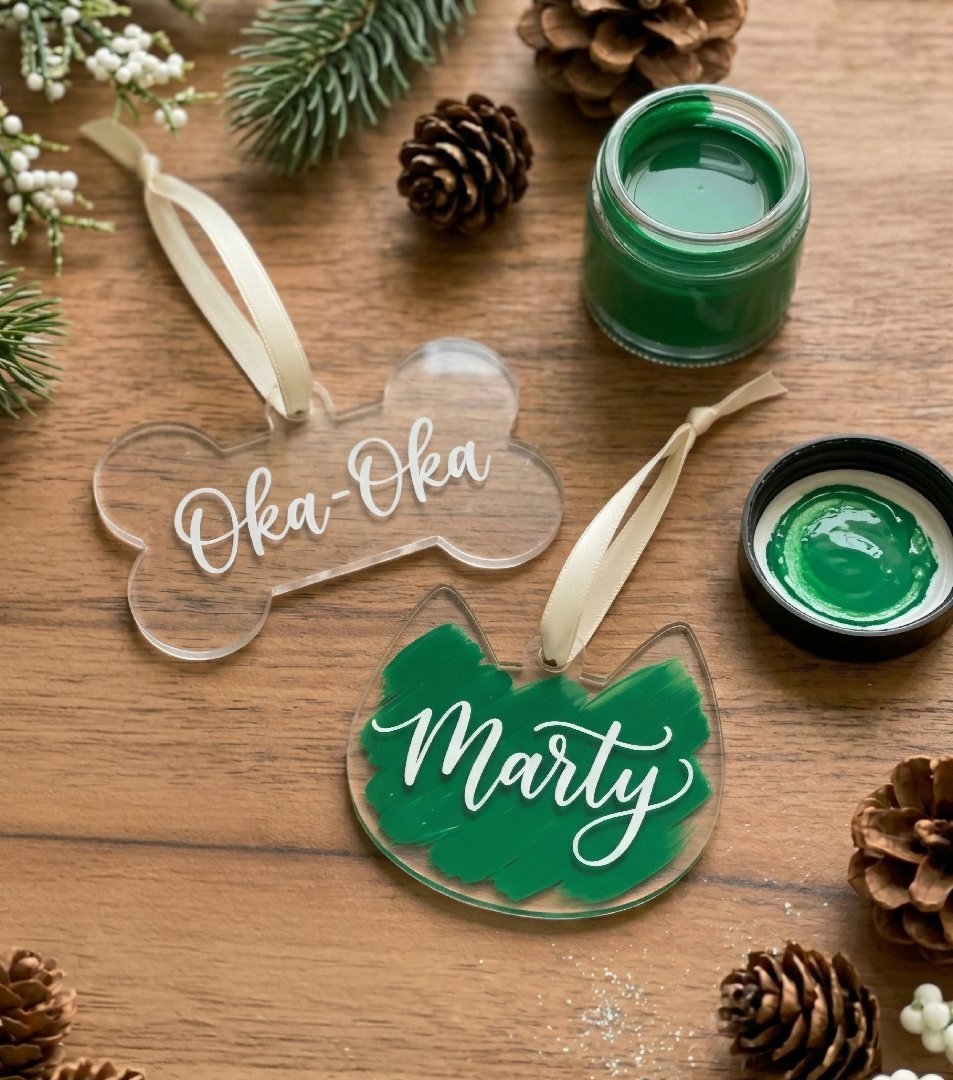 Paws + Personalization: DIY Acrylic Pet Ornaments