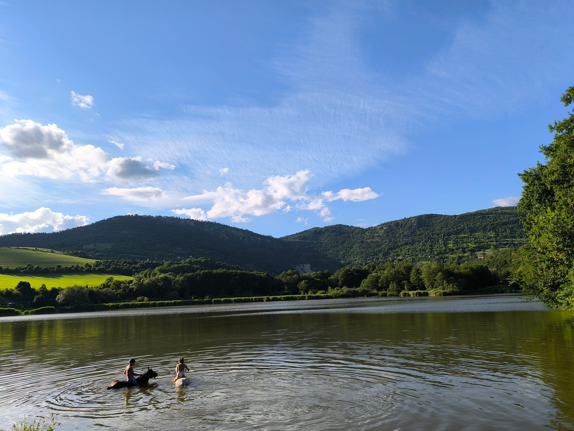 Vychádzka na koni k Hrušovským jazerám