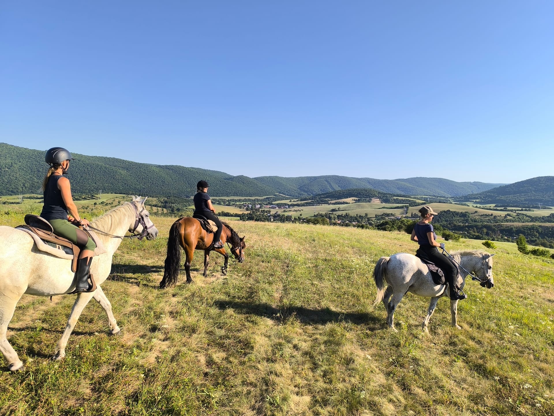Vychádzka na koni k Hrušovským jazerám