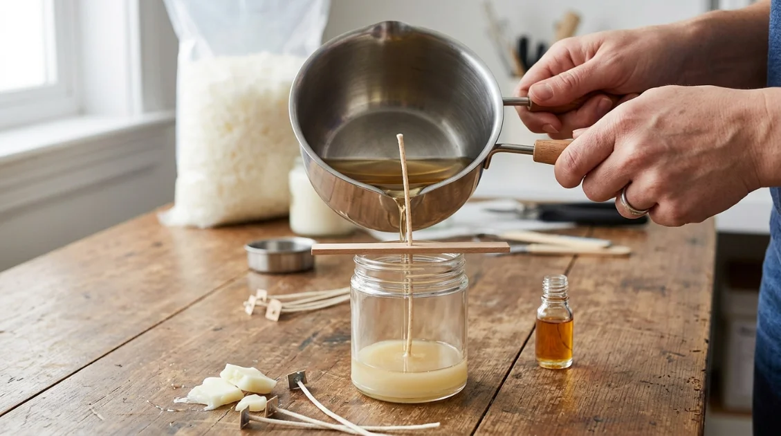 Candle Making for Beginners: Wax, Wicks, and Your First Pour