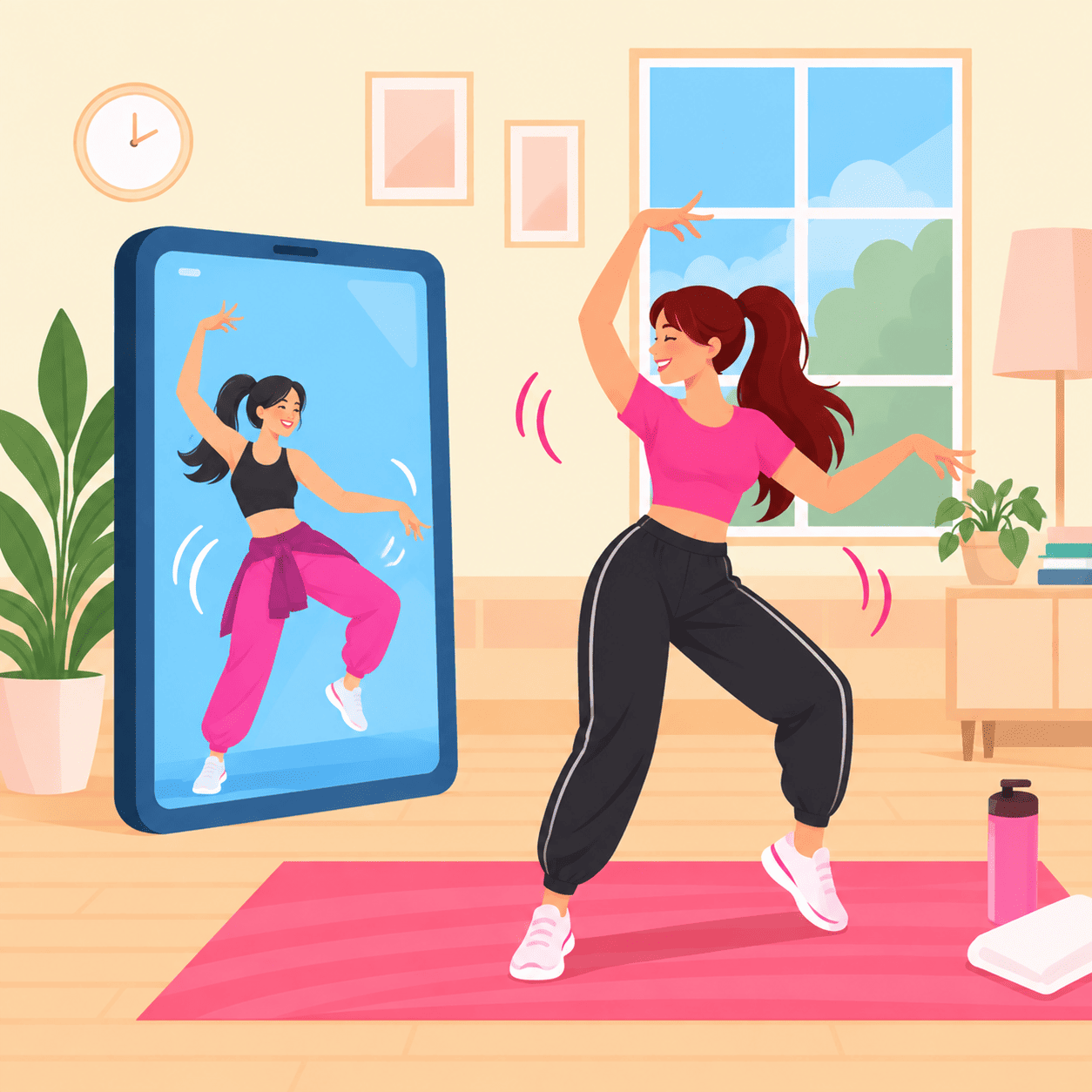 Bollywood fitness Illustration