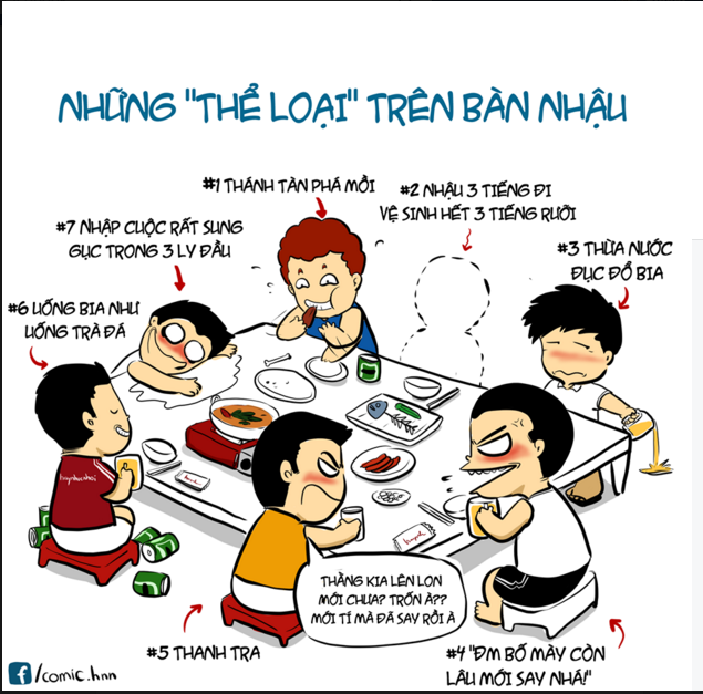 những thể loại trên bàn nhậu