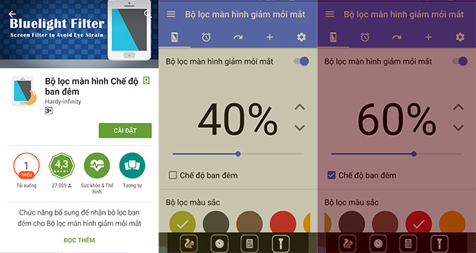 Cách dùng chế độ ban đêm trên Android, iOS và Windows Phone