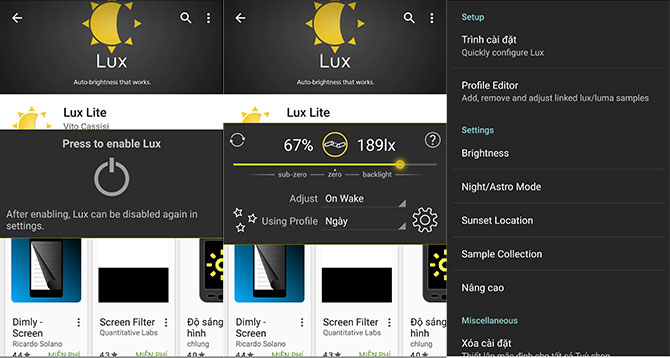 Cách dùng chế độ ban đêm trên Android, iOS và Windows Phone