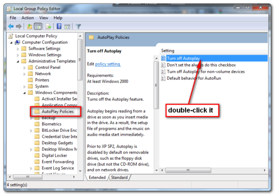 Cách vô hiệu hóa chức năng Autoplay trong windows 7