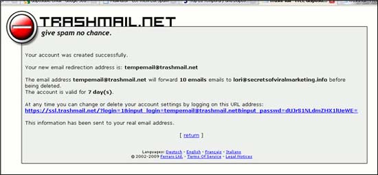 Sử dụng các dịch vụ email tạm thời để tránh nhận email không mong muốn