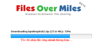 Gửi dữ liệu qua trình duyệt một cách nhanh chóng với Files Over Miles