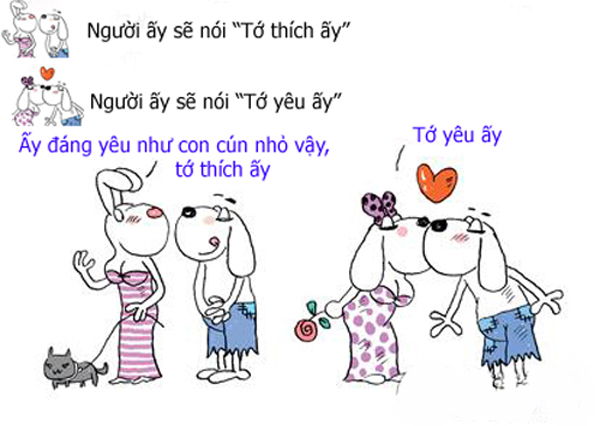 Khoảng cách to đùng giữa thích và yêu