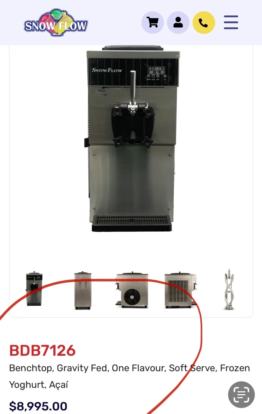 소프트아이스크림 머신 $9000 짜리 $2000에 판매
