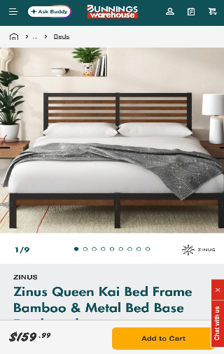 Zinus 퀸 침대, 메트리스 팔아요