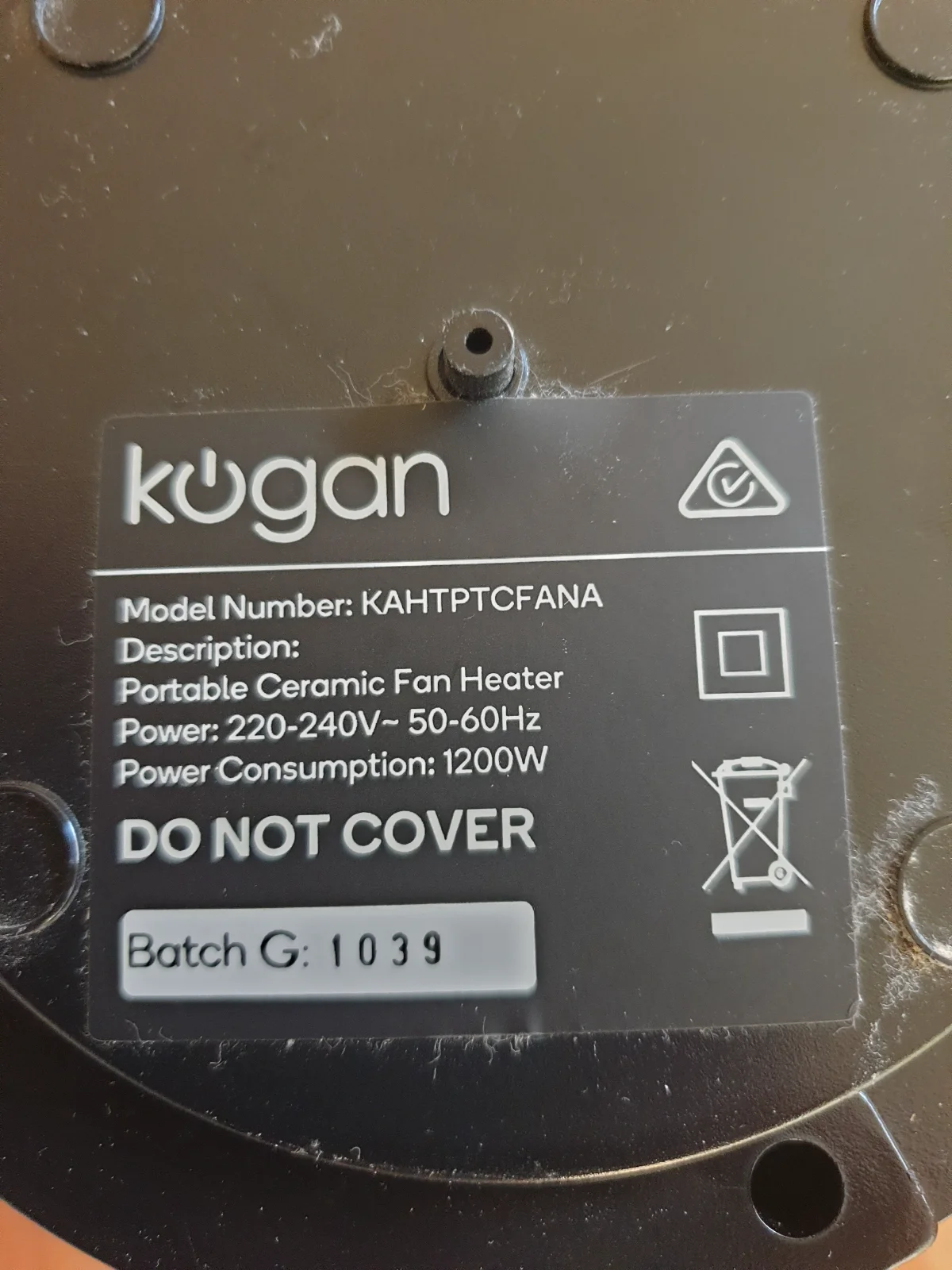 팝니다. kogan portable ceramic heater