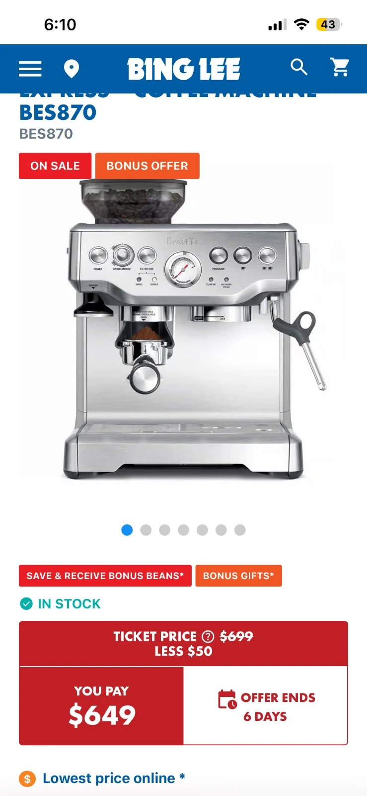 Breville 커피머신