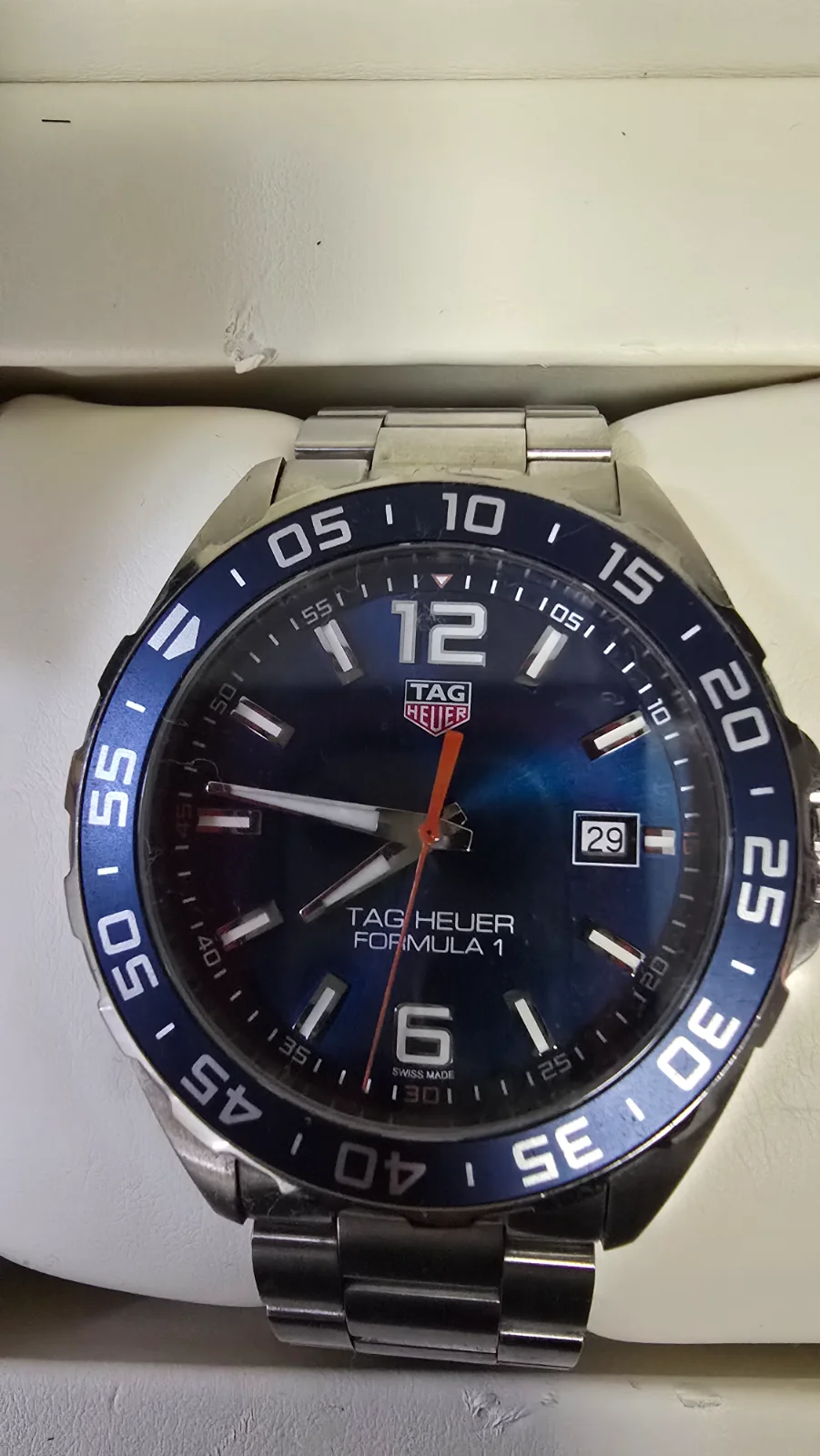 태그호이어 포뮬러1 쿼츠 43mm 블루 다이얼 풀세트 판매