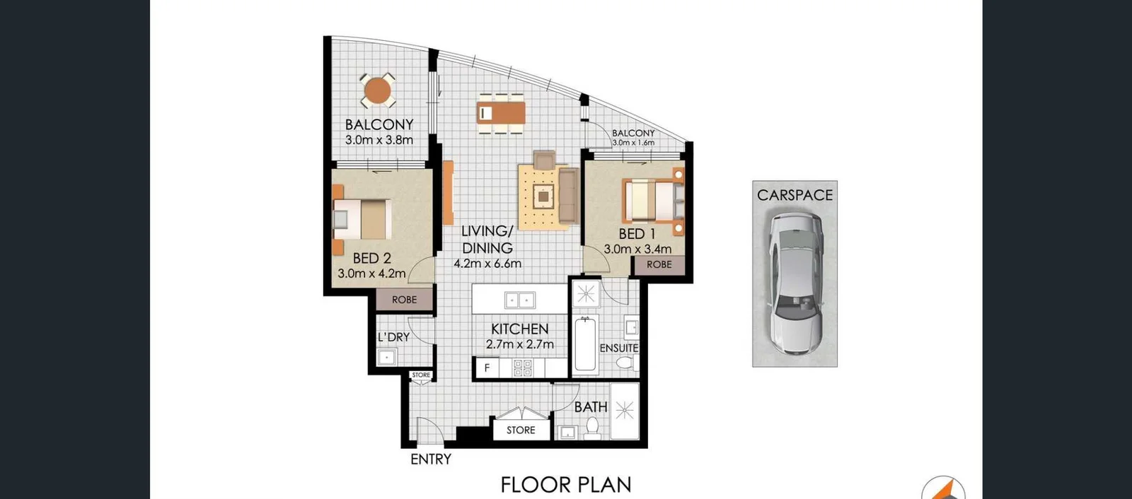 [단기 랜트] Lidcombe 2-Bed Fully Furnished Meriton Apartment