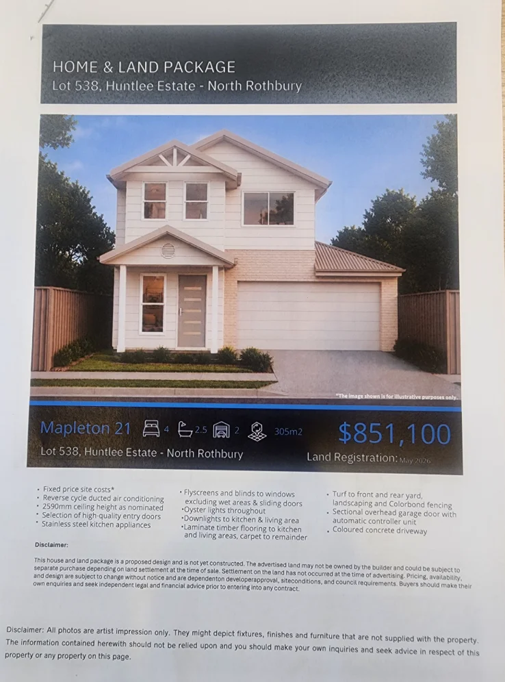 Home & Land Package $851,100.-
