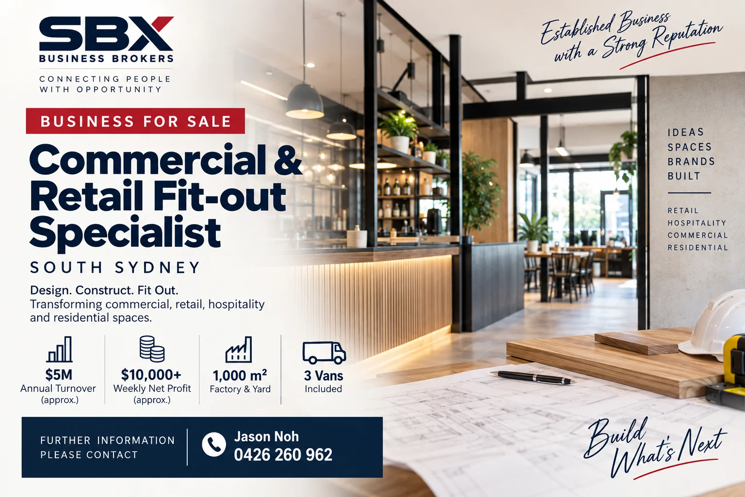 🏗️ 시드니 Commercial & Retail Fit-out 전문회사 매매