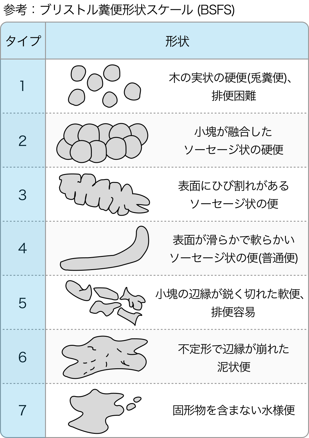 BSFS (ブリストル糞便形状スケール)