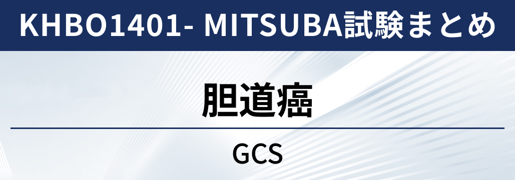 【KHBO1401- MITSUBA試験】切除不能な進行胆道癌に対するGCS療法