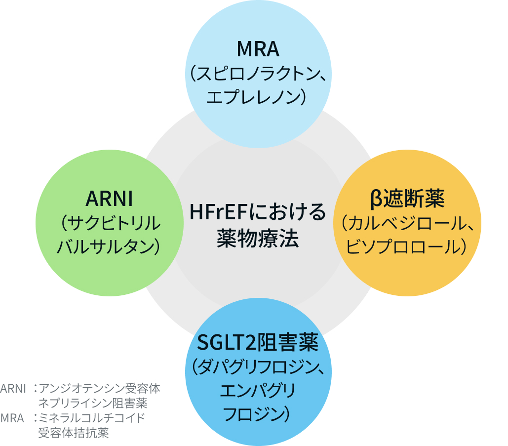 【慢性心不全】LVEF分類と薬物治療戦略