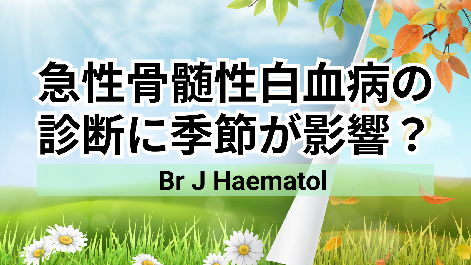 【Br J Haematol】急性骨髄性白血病の診断に季節が影響